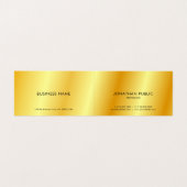 Carte De Visite Luxueux Faux Gold Metallo Look Modèle moderne (Intérieur déplié)