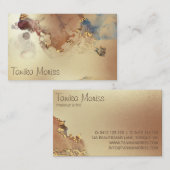 Carte De Visite Luxueux Gold Abstrait (Devant / Derrière)