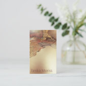 Carte De Visite Luxueux Gold Beauty Therapist (Debout devant)