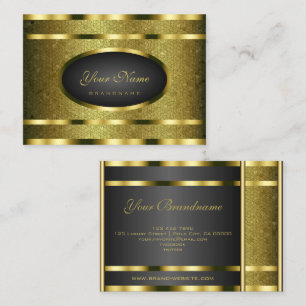 Carte De Visite Luxueux Gold Effet Snake Motif Professional