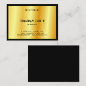 Carte De Visite Luxueux Gold Elegant Modèle sur mesure Moderne (Devant / Derrière)