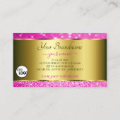 Carte De Visite Luxueux Gold Hot Rose Parties scintillant Stars aj (Dos)