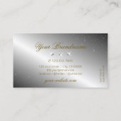 Carte De Visite Luxueux Gold Silver Sparkling Diamonds Luxe Glam (Dos)
