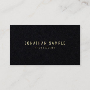 Carte De Visite Luxueux Gold Text Moderne Élégant Simple Modèle