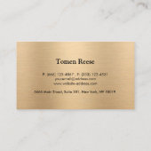 Carte De Visite Luxueux Métallurgique Or Immobilier (Dos)