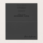 Carte De Visite Luxueux Moderne Élégant Gris Plié (Extérieur déplié)