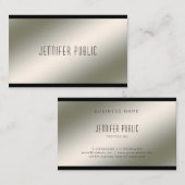 Carte De Visite Luxueux Moderne Modèle Professionnel Élégant (Devant / Derrière)