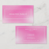 Carte De Visite Luxueux moderne rose violet Modèle créatif (Devant / Derrière)