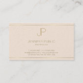 Carte De Visite Luxueux Monogramme Élégant Moderne Elite Modèle (Dos)