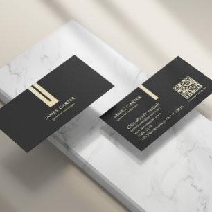 Carte De Visite Luxueux Noir & Or