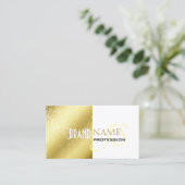 Carte De Visite Luxueux or et blanc Glittery Stars Monogramme (Debout devant)