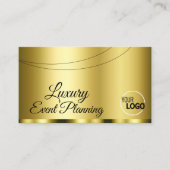 Carte De Visite Luxueux or glamour avec logo et photo (Devant)