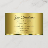 Carte De Visite Luxueux Or Glamour Professionnel et Simple (Dos)