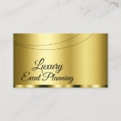 Carte De Visite Luxueux Or Glamour Professionnel et Simple (Devant)