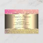 Carte De Visite Luxueux or rose violet Parties scintillant Étoiles (Dos)