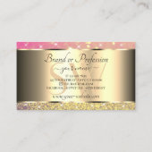 Carte De Visite Luxueux or rose violet Parties scintillant étoiles (Dos)