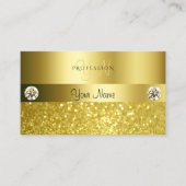 Carte De Visite Luxueux Parties scintillant Shimmery Monogramme Or (Devant)