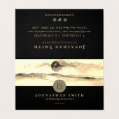 Carte De Visite Luxueux professionnel moderne couleur or (Extérieur déplié)