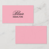 Carte De Visite Luxueux rose (Devant / Derrière)