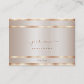 Carte De Visite Luxueux Rose Gold Effet Couleurs Professionnel (Devant)