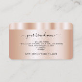 Carte De Visite Luxueux Rose Gold Effet professionnel et tendance (Dos)
