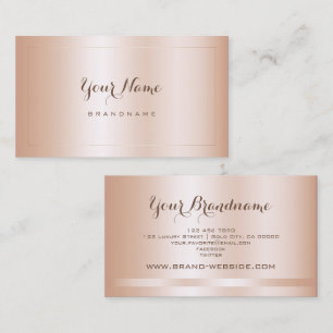 Carte De Visite Luxueux Rose Gold Effet Style Professionnel