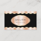 Carte De Visite Luxueux Rose Gold et Black Coloured Professional (Devant)