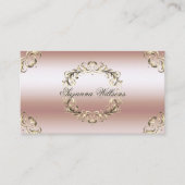 Carte De Visite Luxueux Rose Gold Ornate Impressionnant et créatif (Devant)