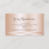 Carte De Visite Luxueux Rose Lumière Gold Style Simple et Décent (Dos)