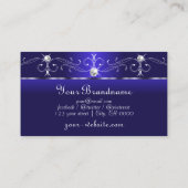 Carte De Visite Luxueux Royal Blue Squiggled Jewings et Monogramme (Dos)