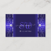 Carte De Visite Luxueux Royal Blue Squiggled Jewings et Monogramme (Devant)