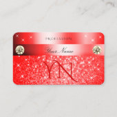 Carte De Visite Luxueux Ruby Red Parties scintillant Étoiles Étinc (Devant)