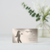 Carte De Visite Luxueux Sandy brillant Danseuse fille Silhouette (Debout devant)
