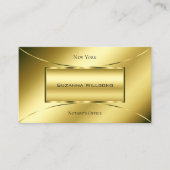 Carte De Visite Luxueux Shimmery Gold Chic Décoré Professionnel (Devant)