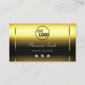 Carte De Visite Luxueux Shimmery Gold Sparkle Diamonds ajouter log (Devant)