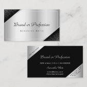 Carte De Visite Luxueux Silver Gradient Shimmerent Professional (Devant / Derrière)
