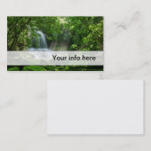 Carte de visite luxuriant simple de cascade (Devant / Derrière)