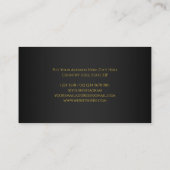 Carte De Visite Luxurious Gold Curve Minimalist Black Red (Dos)