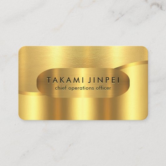 Carte De Visite Luxurious Gold Wave Layers CEO (Devant)