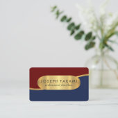 Carte De Visite Luxurious Gold Wave Layers Chauffeur (Debout devant)