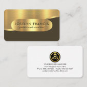 Carte De Visite Luxurious Gold Wave Layers Chauffeur (Devant / Derrière)