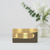 Carte De Visite Luxurious Gold Wave Layers Chauffeur (Debout devant)