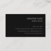 Carte De Visite Luxurious Striped All-Black  Business Card (Dos)