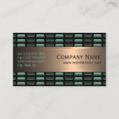Carte De Visite Luxury Abstract Black Green Red Copper Metallic (Dos)