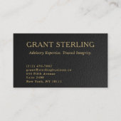 Carte De Visite Luxury Accountant CPA Faux Leather QR Code (Devant)