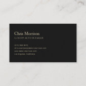 Carte De Visite Luxury Auto Detailing Black & Gold (Dos)