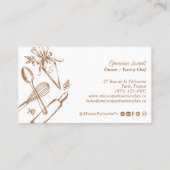 Carte De Visite Luxury Baking Utensil Pastry Cake Bakery Shop Logo (Dos)
