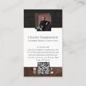 Carte De Visite Luxury Black Elegant Photo Layout Real Estate  (Dos)