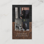 Carte De Visite Luxury Black Elegant Photo Layout Real Estate  (Devant)