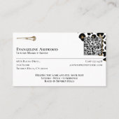 Carte De Visite Luxury Black Gold Cheetah Leopard Print Makeup (Dos)